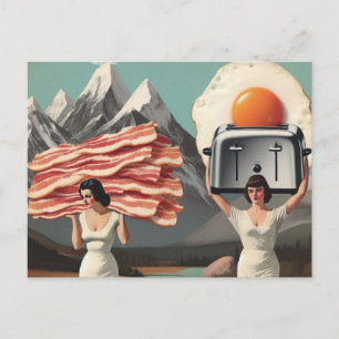 Surreal Breakfast  Holiday Postcard