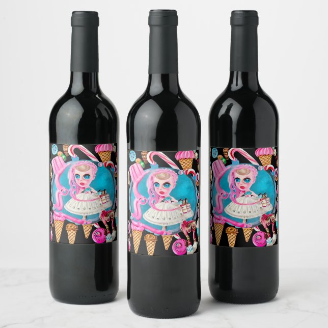 Surreal Candy Alice Wine Label (Bottles)