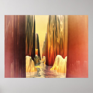 Surreal Canyonscape Poster