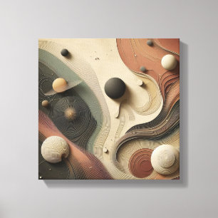 Surreal Celestial Orbit Abstract Design Canvas Print
