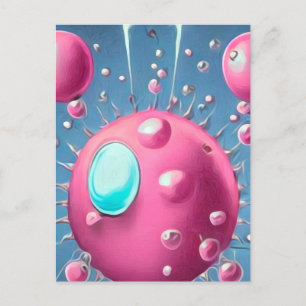 Surreal Cherry Bomb Postcard