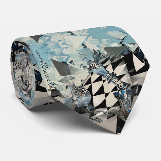 Surreal Chess Tie (Rolled)