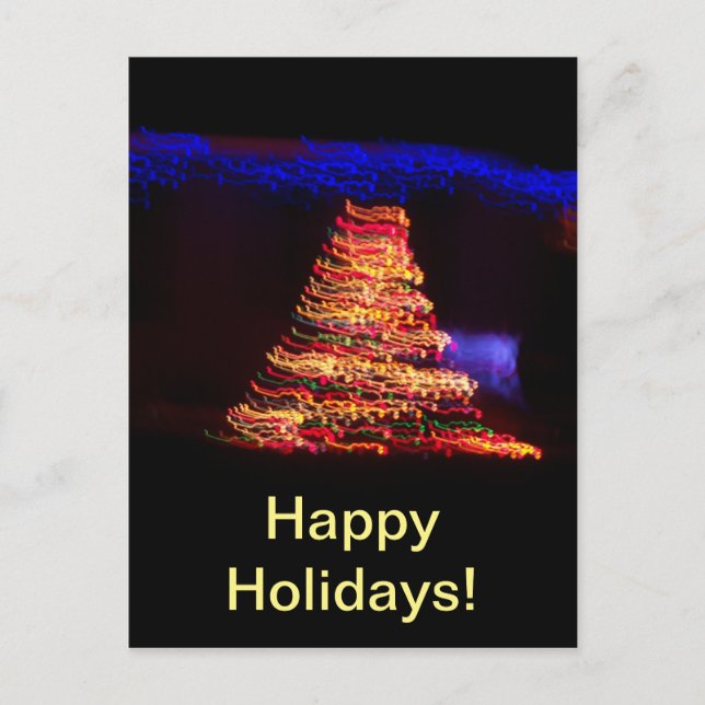 Surreal Christmas Tree lights Postcard (Front)
