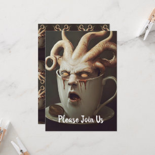 Surreal Coffee Octopus Invitation