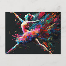 Surreal Colour Splash Dancing Ballerina