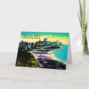 Surreal Colours of Miami Beach Florida Card