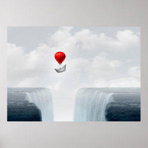 Surreal concept and creative solution metaphor as poster