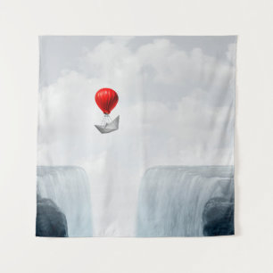 Surreal concept and creative solution metaphor as tapestry