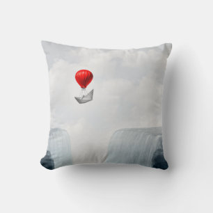 Surreal concept and creative solution metaphor as throw pillow