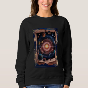 Surreal Cosmic Galaxy Book Fantasy Alien Worlds St Sweatshirt