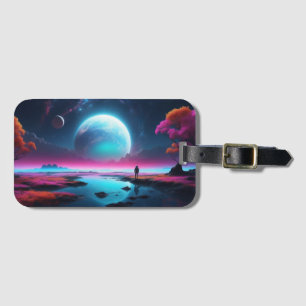 Surreal Cosmic Landscape Fantasy Astronaut Luggage Tag