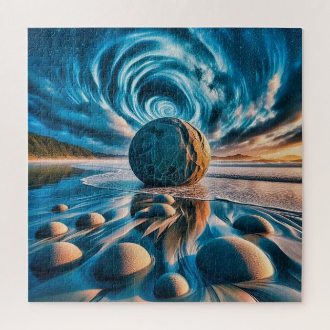Surreal Cosmic Shores Jigsaw Puzzle (Vertical)