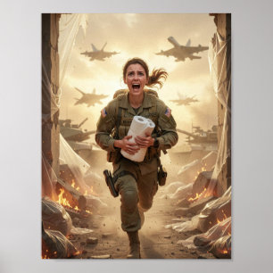 Surreal Courage in a World of Chaos Poster