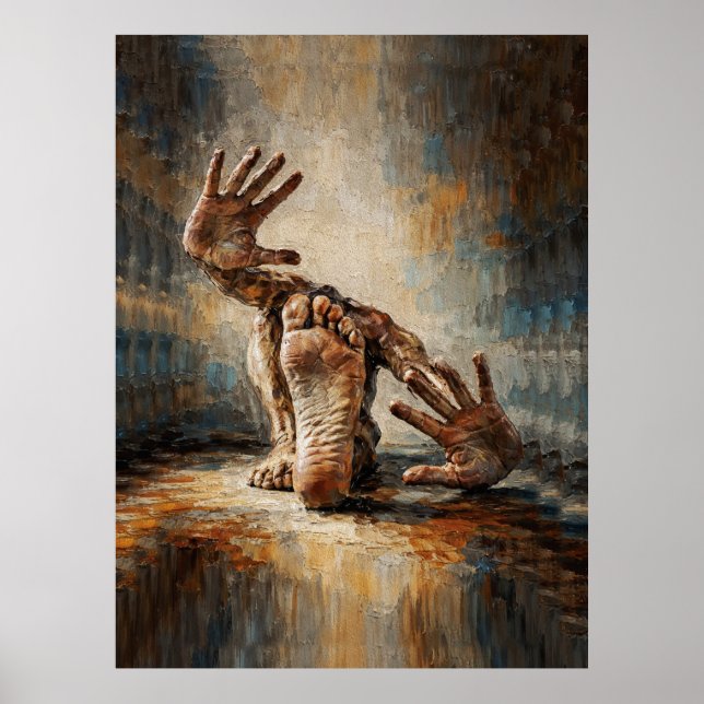 Surreal Crawling Hands and Feet Expressive  Poster (Front)