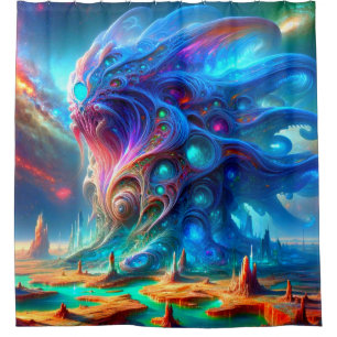 Surreal Creature Radiant Cosmic Desert Landscape
