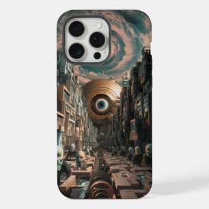 Surreal Cyberpunk City iPhone 15 Pro Max Case