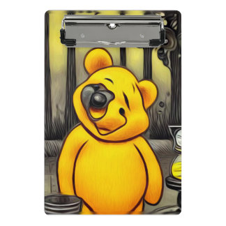 Surreal Cyborg Parody Pooh Bear Mini Clipboard