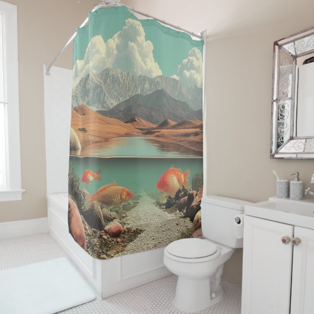 Surreal Desert and Lake with Goldfish (In Situ)