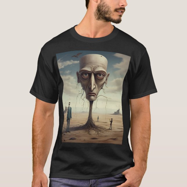 Surreal Desert Dream Graphic T-Shirt (Front)