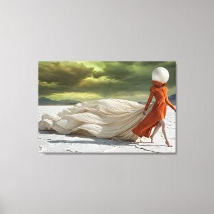 Surreal Desert Fashion Canvas Print