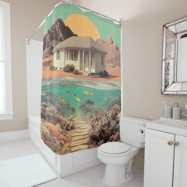 Surreal Desert House with Underwater Reef (In Situ)