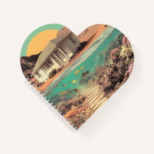 Surreal Desert House with Underwater Reef Notebook