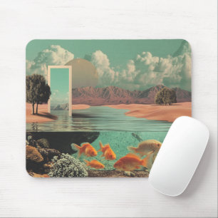 Surreal Doorway in Desert with Underwater Mouse Pad