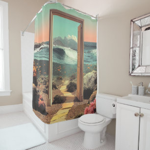 Surreal Doorway Opening to Ocean with Coral Reef
