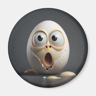 surreal egg refrigerator magnet