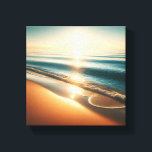 Surreal Ethereal Seafoam on Pristine Beach Canvas Print<br><div class="desc">A mesmerizing and surreal digital artwork featuring thick,  cloud-like white seafoam covering the shoreline in soft,  pillowy textures. A single,  glowing turquoise wave rolls in under a bright,  hazy morning sky,  creating a peaceful and otherworldly coastal atmosphere. Perfect for calming bedroom decor,  modern minimalist spaces,  or zen-inspired art collections.</div>