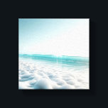 Surreal Ethereal Seafoam on Pristine Beach  Canvas Print<br><div class="desc">A mesmerizing and surreal digital artwork featuring thick,  cloud-like white seafoam covering the shoreline in soft,  pillowy textures. A single,  glowing turquoise wave rolls in under a bright,  hazy morning sky,  creating a peaceful and otherworldly coastal atmosphere. Perfect for calming bedroom decor,  modern minimalist spaces,  or zen-inspired art collections.</div>