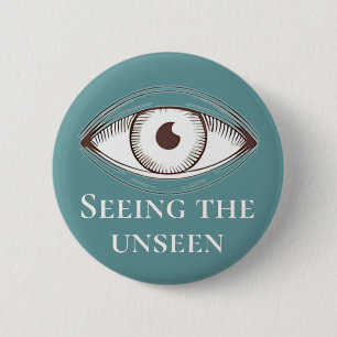 Surreal eye, modern surrealism, seeing bizarre 2 inch round button