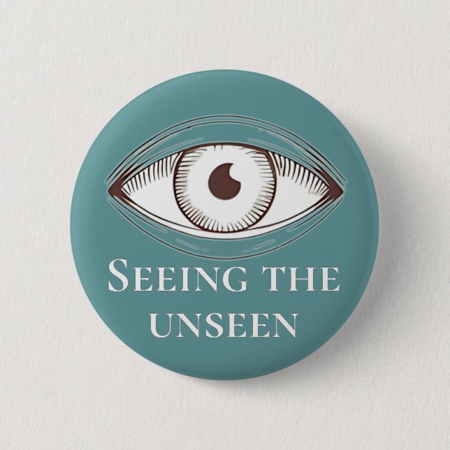 Surreal eye, modern surrealism, seeing bizarre 2 inch round button (Front)
