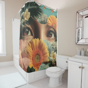 Surreal Eyes and Flowers with Butterflies