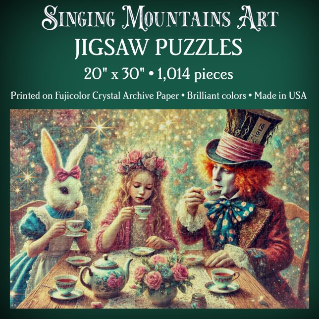 Surreal Fantasy Alice In Wonderland Tea Time Jigsaw Puzzle (Creator Uploaded)