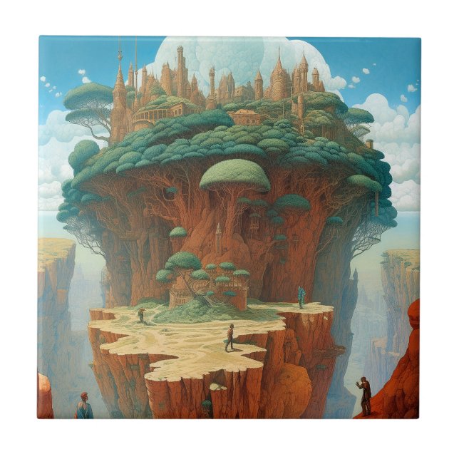 Surreal Fantasy City Tile (Front)