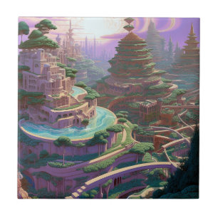 Surreal Fantasy City Tile