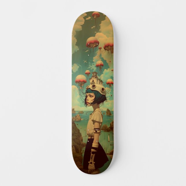 Surreal fantasy wall art skateboard (Recto)
