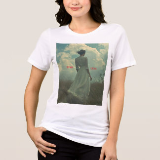 surreal fashion. Bride walking in the field Tri-Blend Shirt