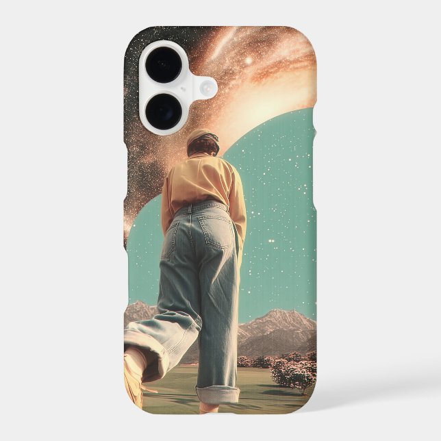 Surreal figure walking into galaxy gateway (Back)