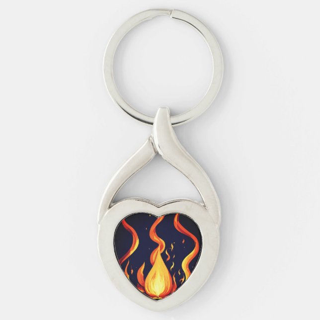 Surreal Flame Vector Art - 4K Render for - Keychain (Front)