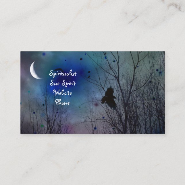 Surreal Flight Of Crow Business Card (Front)