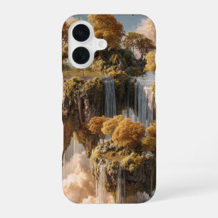 Surreal Floating Islands With Golden Trees iPhone 16 Case