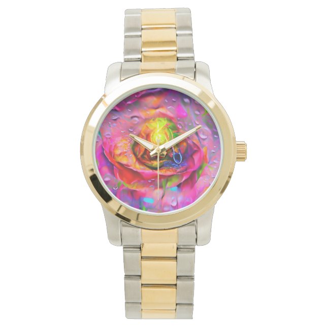 Surreal Floral Art Watch (Front)
