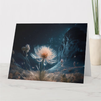 Surreal Flower & Night Sky Card