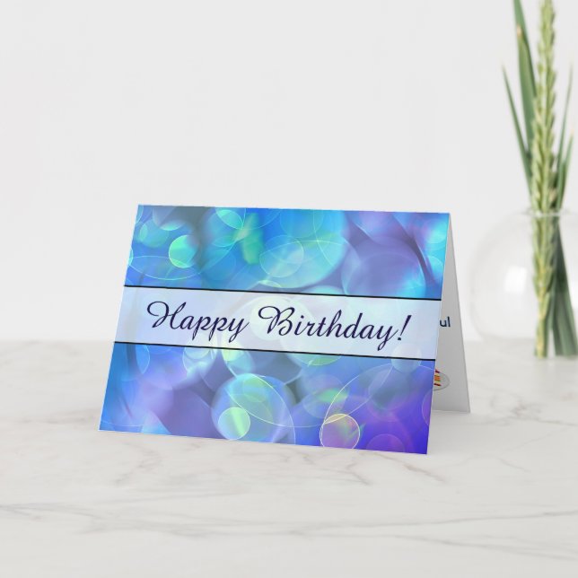 Surreal Fractal Abstract Design Birthday Card (Front)