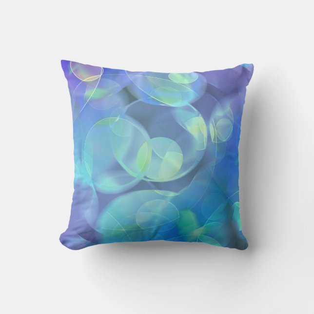 Surreal Fractal Abstract Design Throw Pillow (Front)