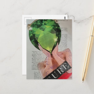 Surreal Gemstone Lady Collage Postcard