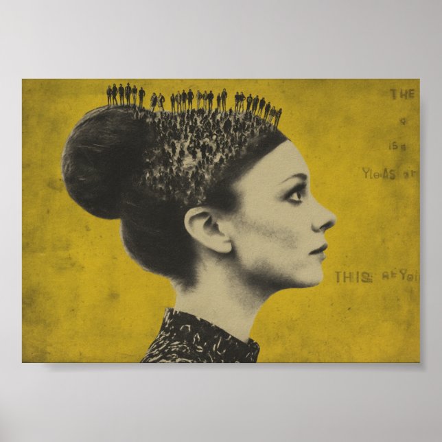 Surreal Hair With Tiny People Poster (Front)