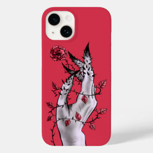 Surreal Horror Hand With Roses Gothic Case-Mate iPhone 14 Case